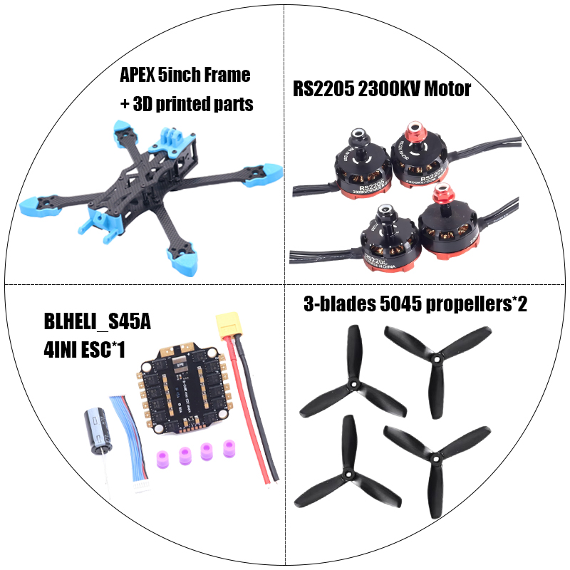 ชุดโครงโดรน FPV ขนาด 5 นิ้ว AP - Drone Kit Octocopter บทวิจารณ์และราคา